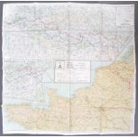 WWII SECOND WORLD WAR SILK ESCAPE MAP - FRANCE, BELGIUM & HOLLAND