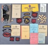 COLLECTION OF ASSORTED WWII ARP / CIVIL DEFENCE RELATED ITEMS
