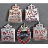 COLLECTION OF VINTAGE WWII RELATED WVS CIVIL DEFENCE BADGES