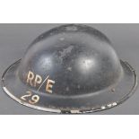 ORIGINAL WWII ELECTRICAL REPAIR PARTY STEEL BRODIE HELMET