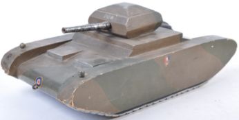 ORIGINAL WWII SECOND WORLD WAR WOODEN TOY / MODEL OF TANK