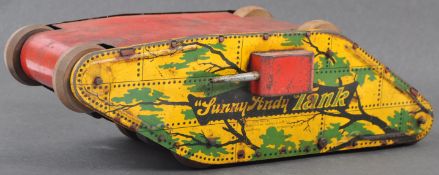 RARE WWI FIRST WORLD WAR ' SUNNY ANDY TANK ' TINPLATE CLOCKWORK
