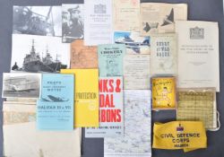COLLECTION OF ASSORTED WWII SECOND WORLD WAR EPHEMERA