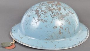 ORIGINAL WWII RAF AIRFIELD BRODIE HELMET & DOG TAGS