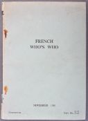 RARE ORIGINAL 1943 CONFIDENTIAL ' FRENCH WHO'S WHO ' BOOKLET