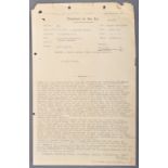 RARE ORIGINAL WWI RFC COMBAT REPORT DATED 1918