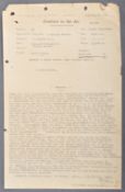 RARE ORIGINAL WWI RFC COMBAT REPORT DATED 1918