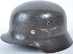 RARE ORIGINAL LIBERATED WWII GERMAN M35 STAHLHELM HELMET