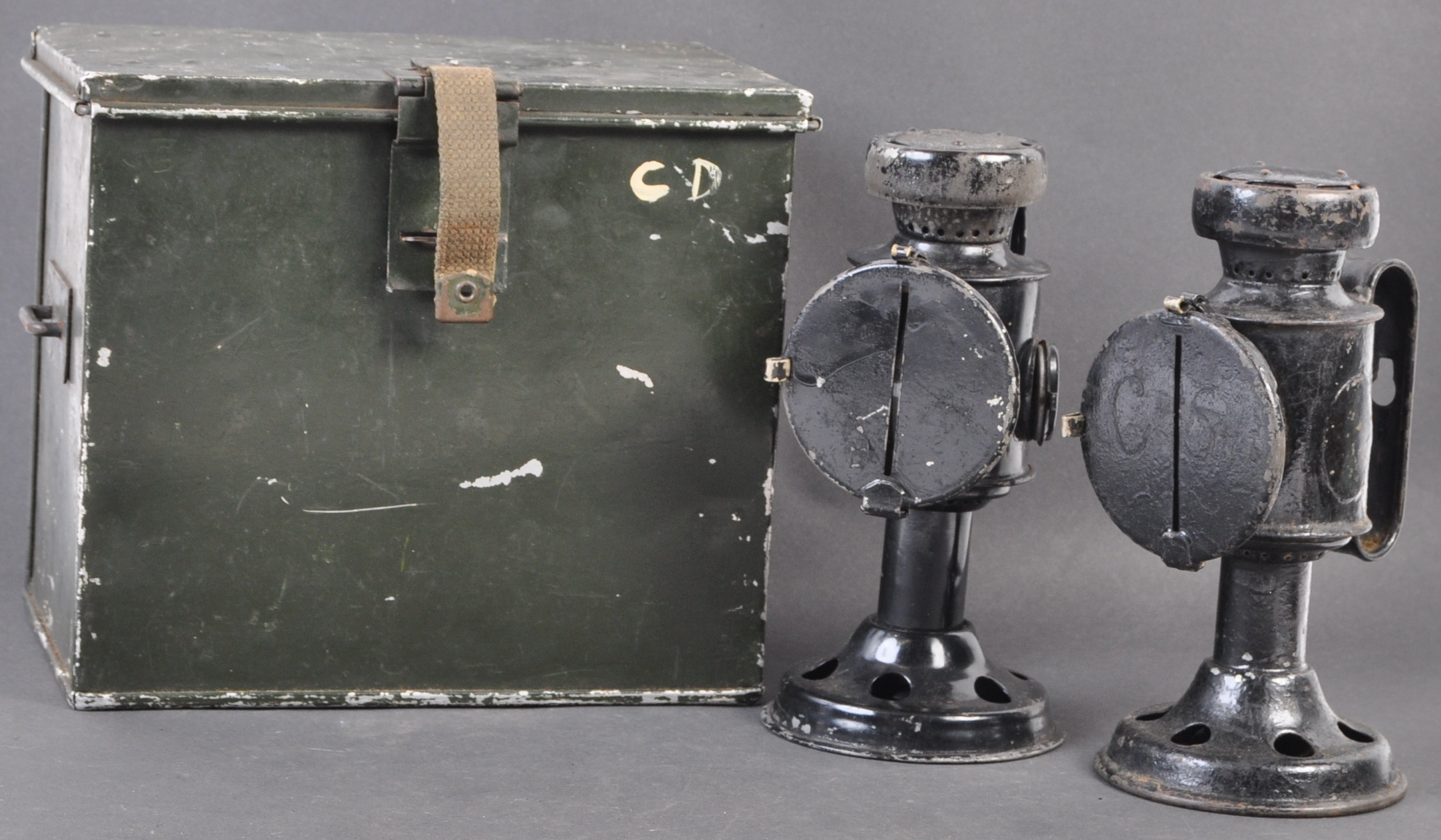 RARE WWII CIVIL DEFENCE BLACKOUT LANTERNS IN ORIGINAL BOX