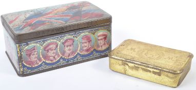 TWO ORIGINAL WWI FIRST WORLD WAR TINS - PRINCESS MARY & TEA