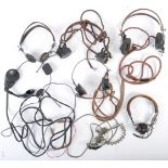 COLLECTION OF WWII PERIOD WIRELESS RADIO HEADSETS / HEADPHONES