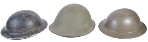 COLLECTION OF ASSORTED WWII RELATED HELMETS