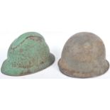 TWO WWI & WWII RELATED STEEL HELMETS