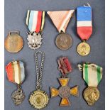 COLLECTION OF WWI FIRST WORLD WAR AND PRE-WAR FRENCH & GERMAN MEDALS