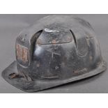 RARE WWII PERIOD ' BEVIN BOYS ' FIBRE CONSTRUCTION MINING HELMET