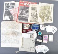 COLLECTION OF ASSORTED WWI & WWII MILITARY RELATED ITEMS