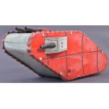 ANTIQUE GERMAN TINPLATE MODEL OF A FIRST WORLD WAR TANK