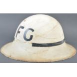 ORIGINAL WWII CIVIL DEFENCE ' FIRE GUARD ' HELMET & ARMBAND