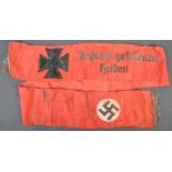 RARE ORIGINAL WWII NAZI GERMAN ' OUR FALLEN HERO ' SASH