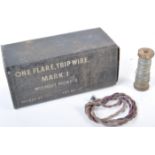 WWII SECOND WORLD WAR ' ONE FLARE TRIP WIRE MARK I ' TIN