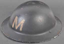 WWII SECOND WORLD WAR BRODIE HELMET ' MESSENGER ' 1940