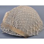 WWII SECOND WORLD WAR 1944 TURTLE HELMET WITH CAMOUFLAGE NET