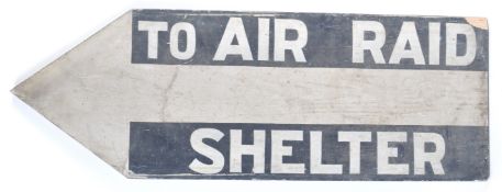 RARE WWII SECOND WORLD WAR AIR RAID SHELTER SIGN