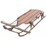 ANTIQUE AMERICAN THE FLYER WOODEN AND METAL SLEIGH