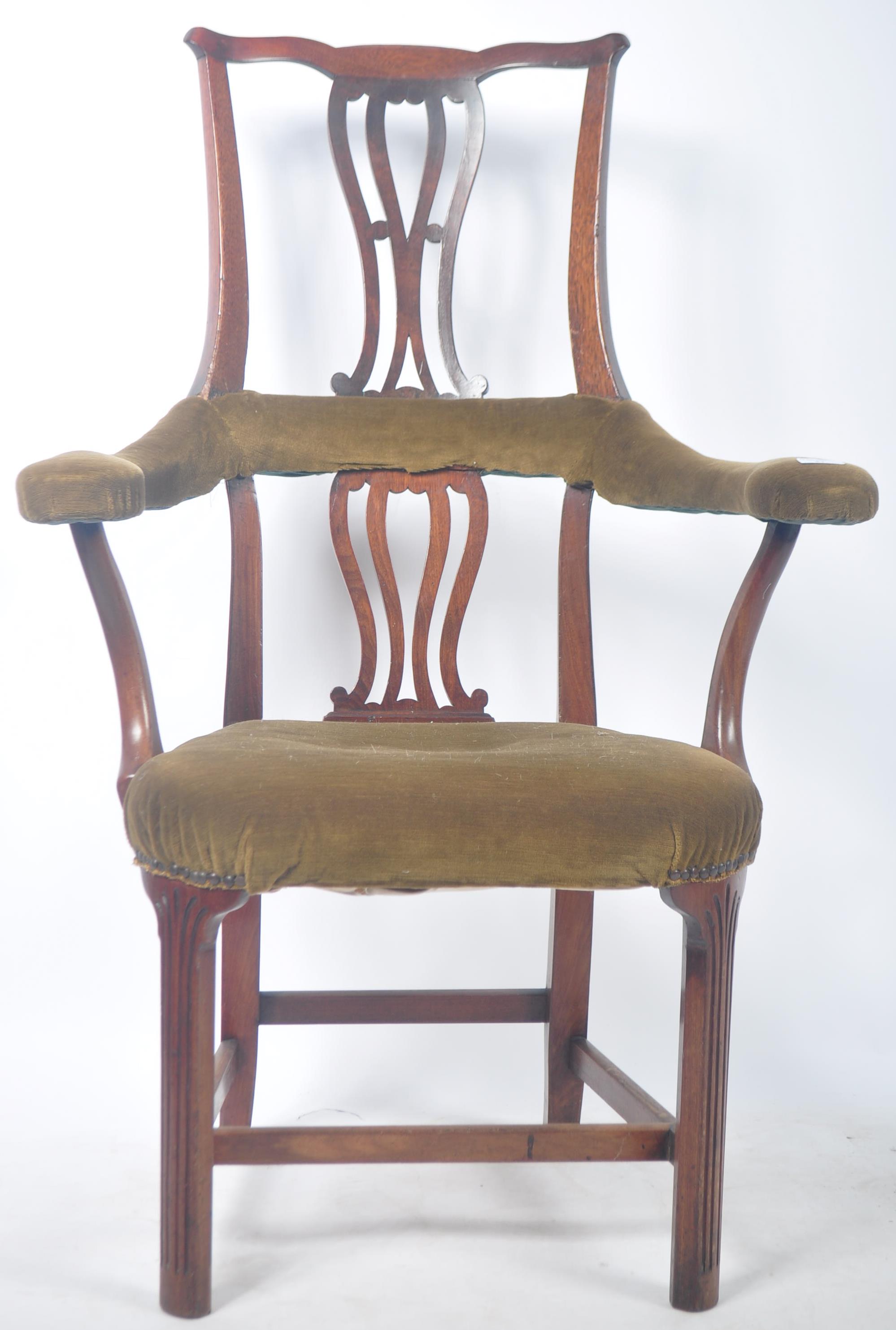 18TH CENTURY GEORGIAN COUNTRY HOUSE ARMCHAIR / DINING CARVER CHAIR - Image 5 of 8