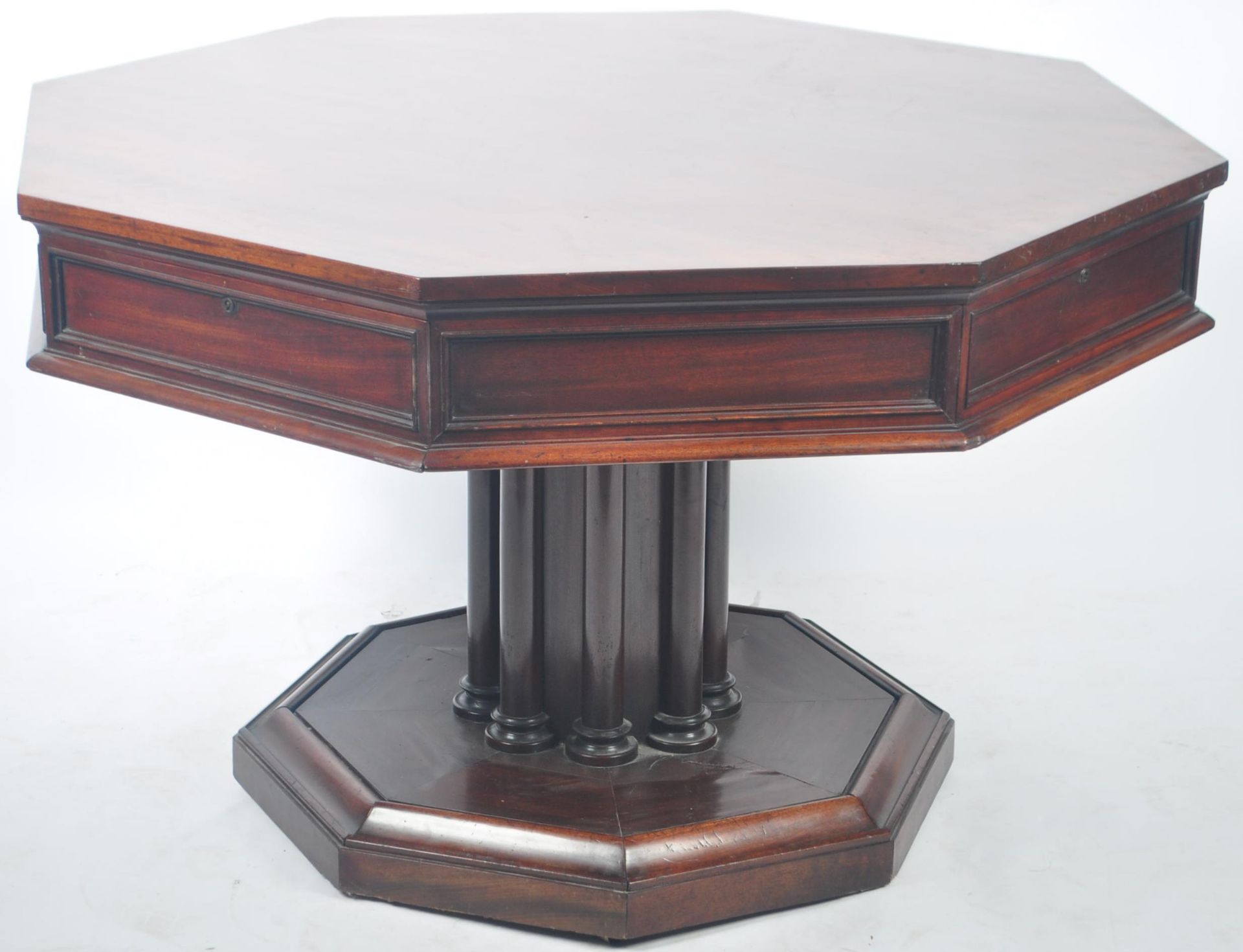 EARLY 19TH CENTURY GEORGIAN MAHOGANY LIBRARY / RENT TABLE - Image 2 of 7