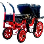 19TH CENTURY VICTORIAN CHILDREN'S DOG DRAWN CART / CARRIAGE