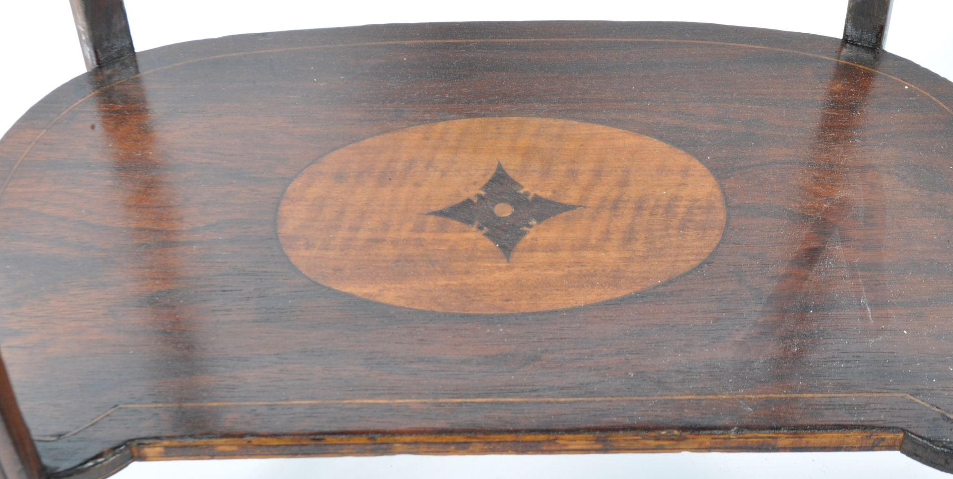 19TH CENTURY ROSEWOOD AND MARQUETRY INLAID SIDE TABLE - Image 5 of 6