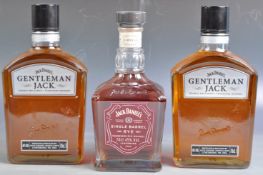 THREE BOTTLES OF JACK DANIELS WHISKEY