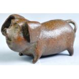 EARLY 20TH CENTURY CHINESE BRONZE ZODIAC PIG