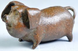 EARLY 20TH CENTURY CHINESE BRONZE ZODIAC PIG