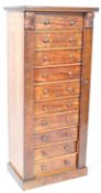 189TH CENTURY MAHOGANY WELLINGTON CHEST OF DRAWERS