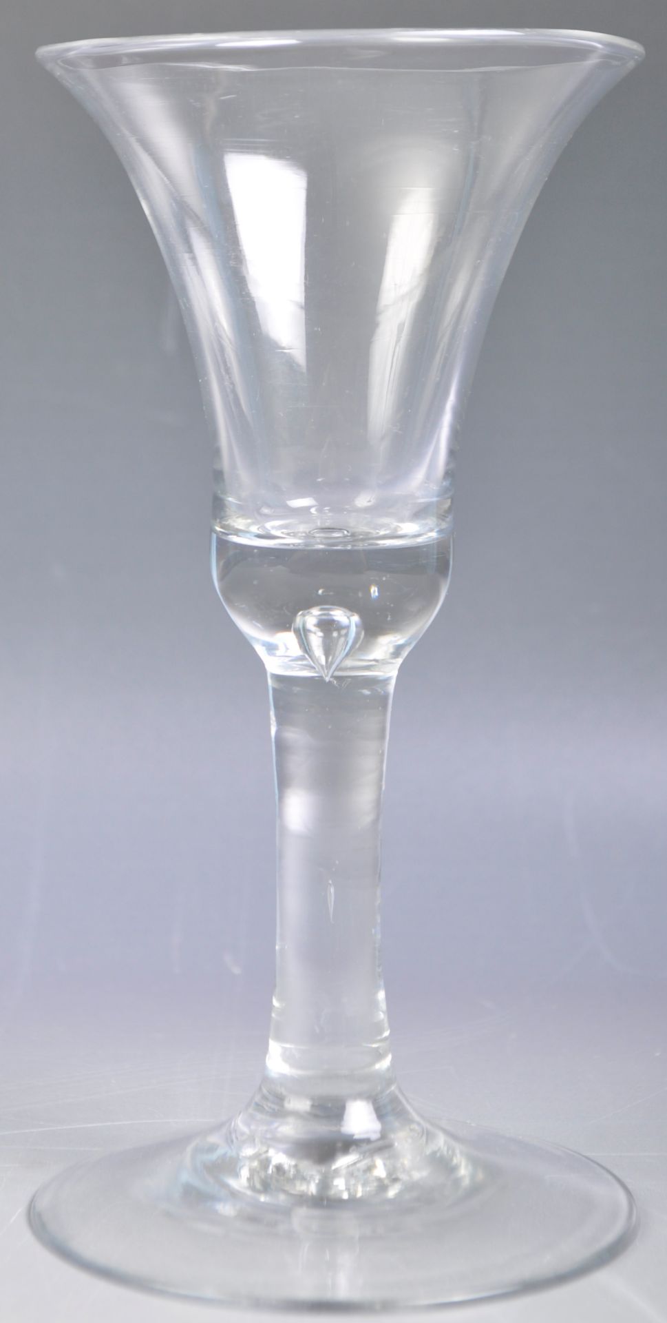 ANTIQUE 18TH CENTURY GEORGIAN PLAIN STEM WINE GLASS