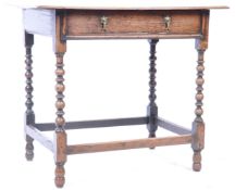 18TH CENTURY GEORGIAN OAK SINGLE DRAWER SIDE TABLE