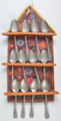 ANTIQUE 19TH CENTURY DUTCH PAINTED SPOON RACK