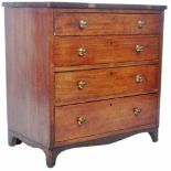 GEORGIAN MAHOGANY BACHELORS CHEST OF FOUR DRAWERS