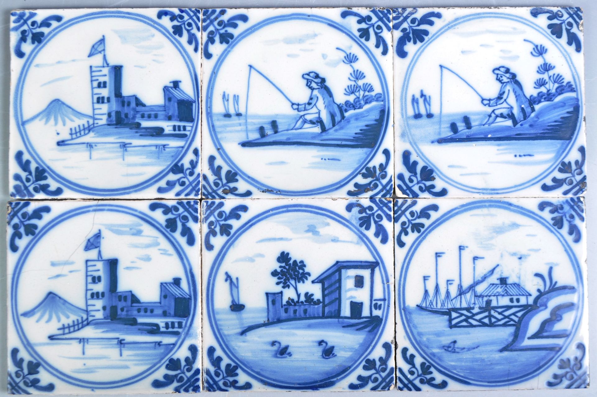 ANTIQUE SET OF 19TH CENTURY DUTCH BLUE AND WHITE TILES