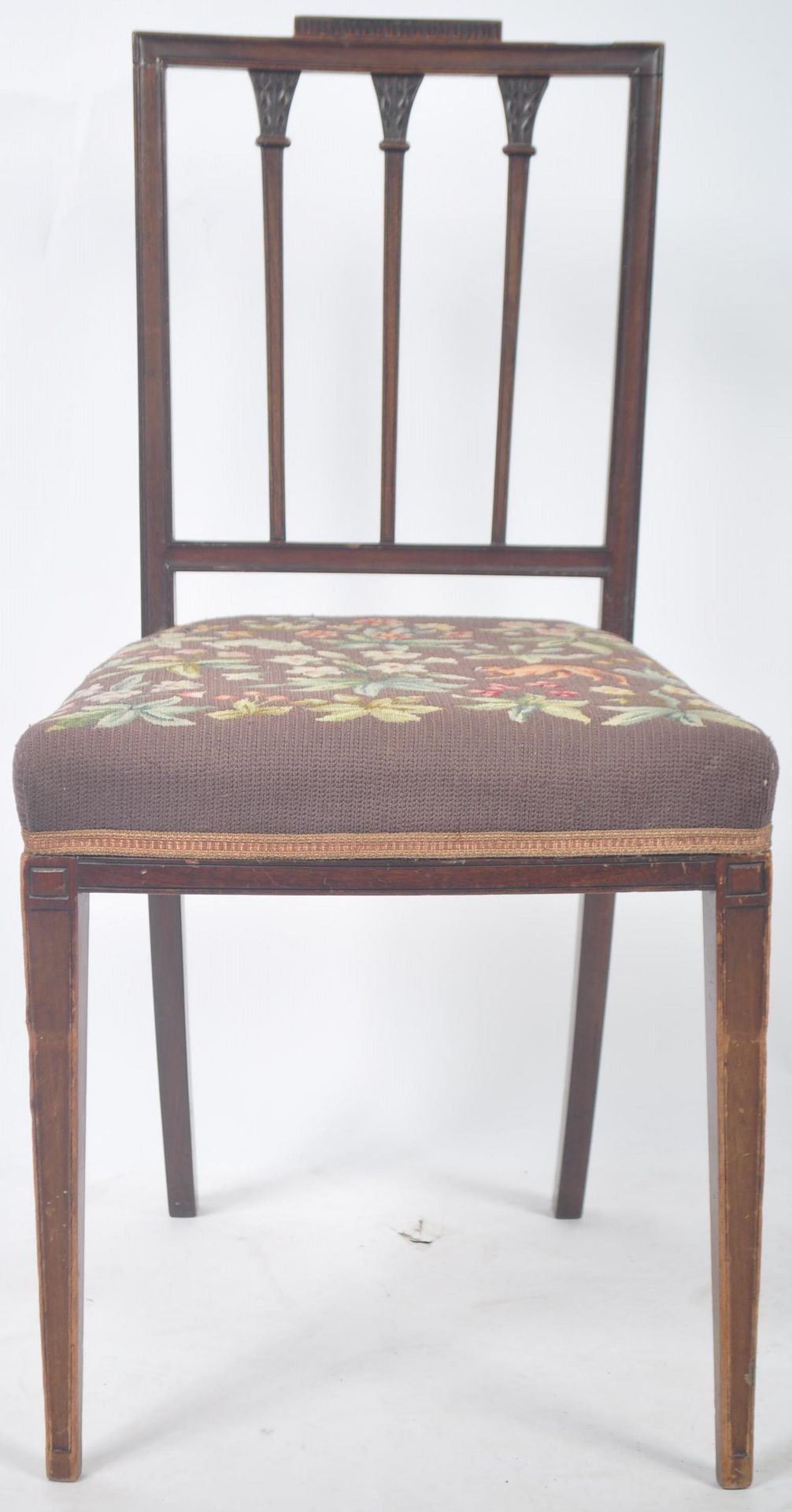 19TH CENTURY GEORGIAN MAHOGANY & TAPESTRY DINING CHAIR - Image 8 of 8