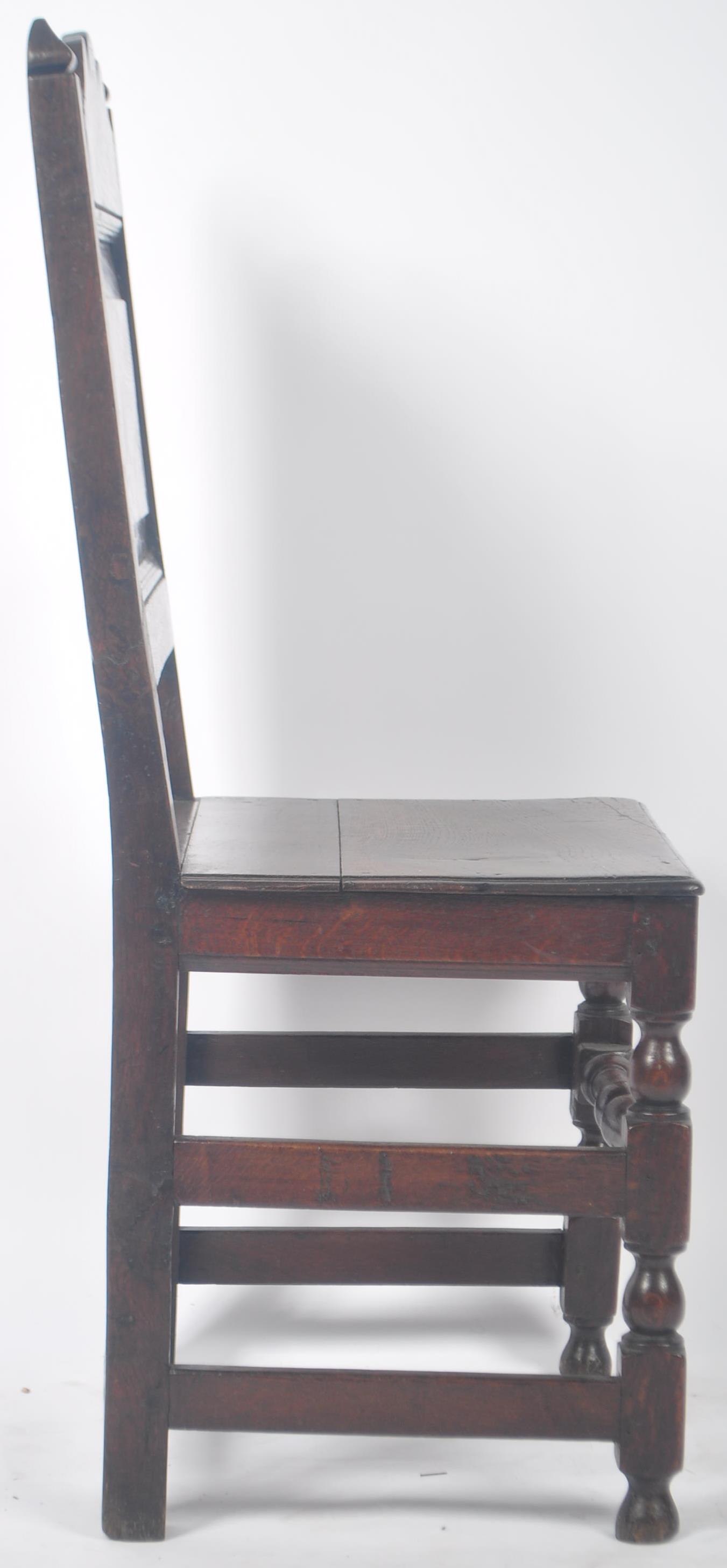 17TH CENTURY ENGLISH OAK DINING / HALL CHAIR - Image 6 of 8