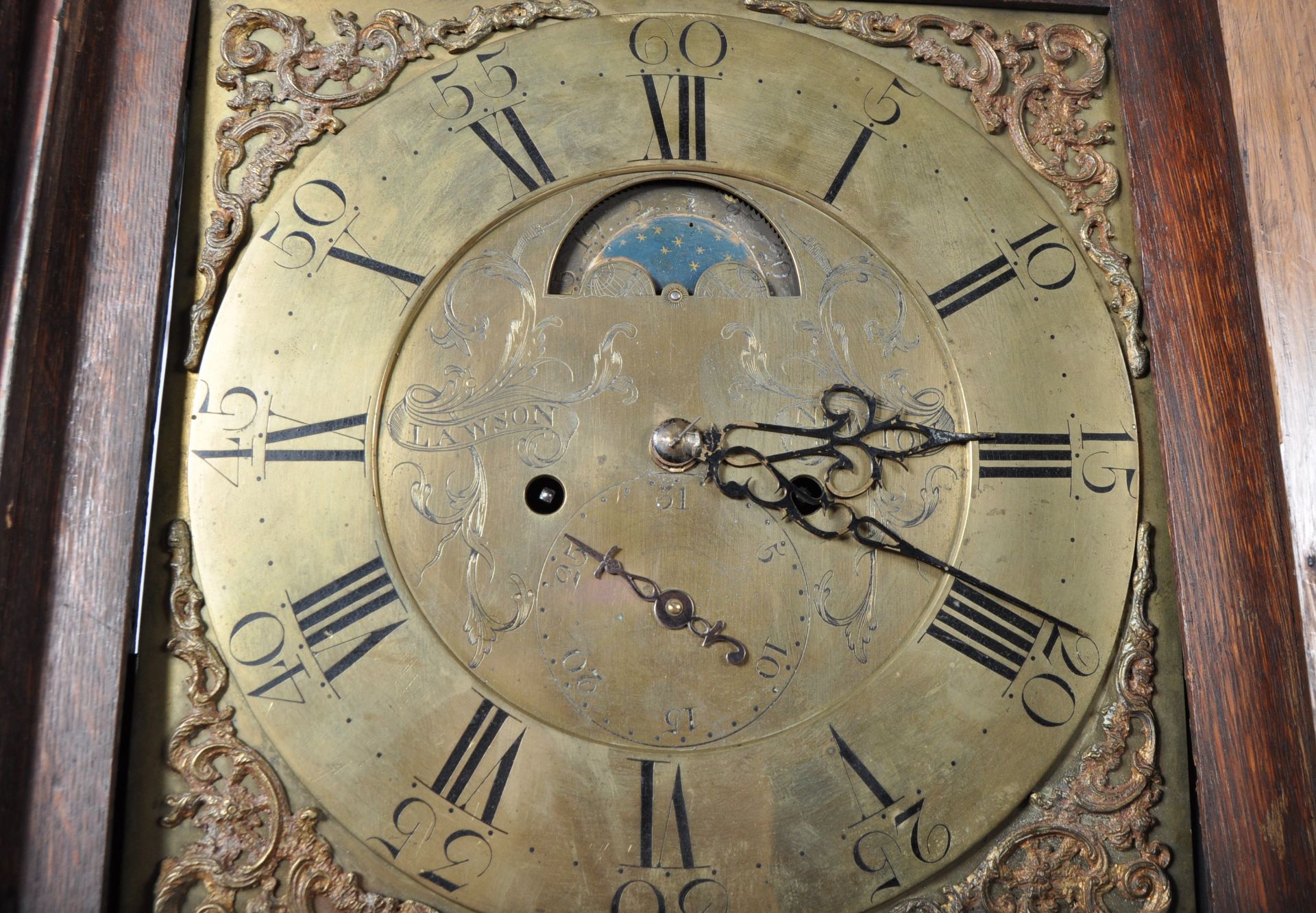 18TH CENTURY LAWSON NEWTON - LE - WILLOWS MOONPHASE LONGCASE CLOCK - Image 4 of 16