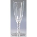 ANTIQUE MID 18TH CENTURY GEORGIAN FACET CUT WINE GLASS