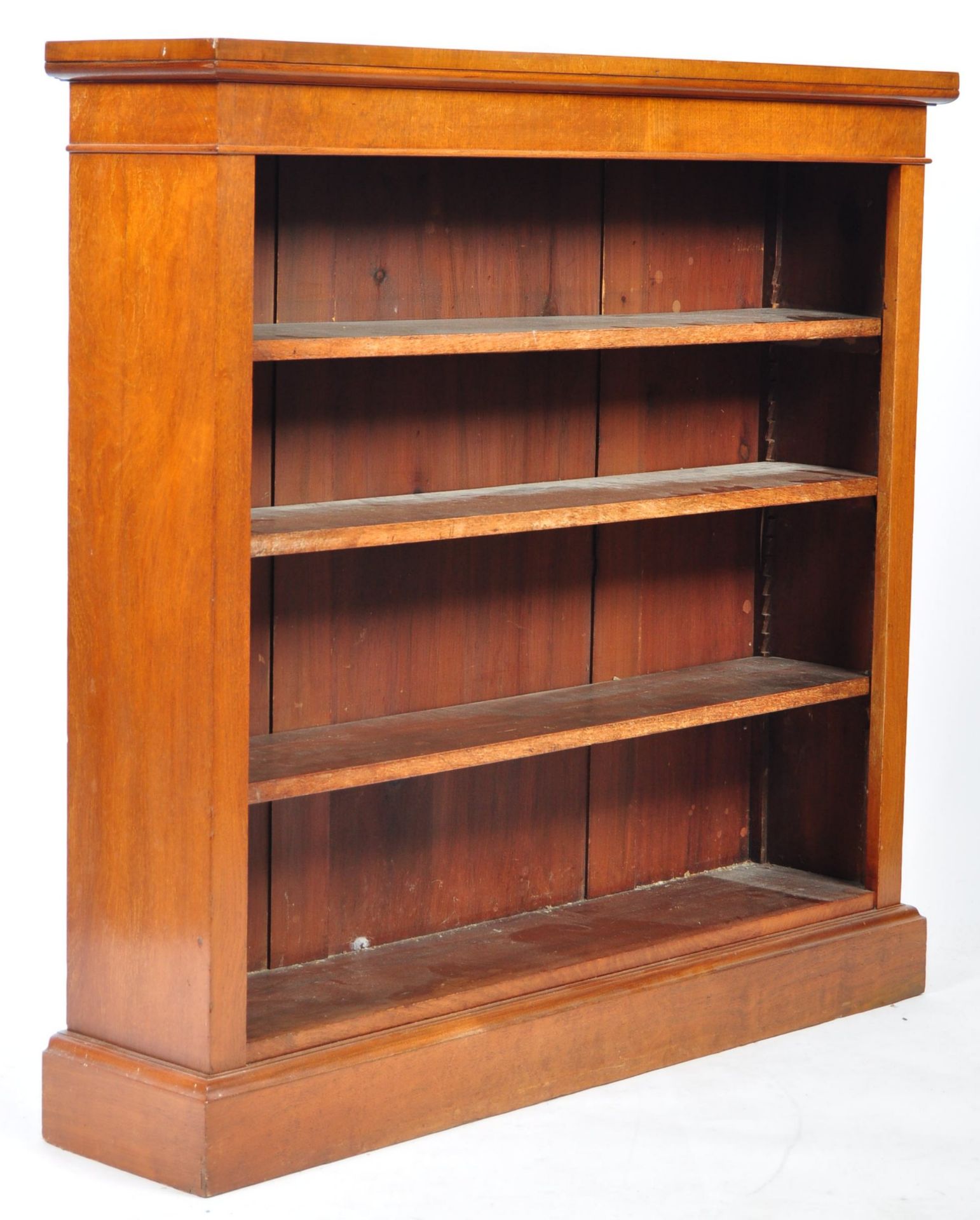 19TH CENTURY VICTORIAN WALNUT OPEN BOOKCASE