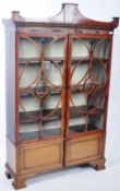 19TH CENTURY MAHOGANY & SATINWOOD DISPLAY CABINET VITRINE