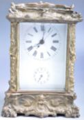 DECORATIVE 20TH CENTURY BRONZE CASED CARRIAGE CLOCK