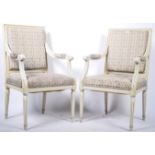 PAIR OF 19TH CENTURY FRENCH SALON SUITE ARMCHAIRS