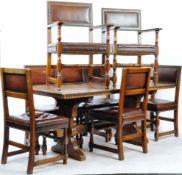 NIGEL GRIFFITHS LARGE SOLID OAK DINING SUITE